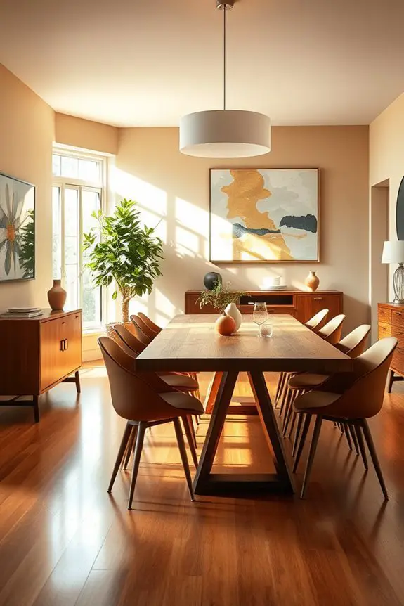 mid century modern dining room