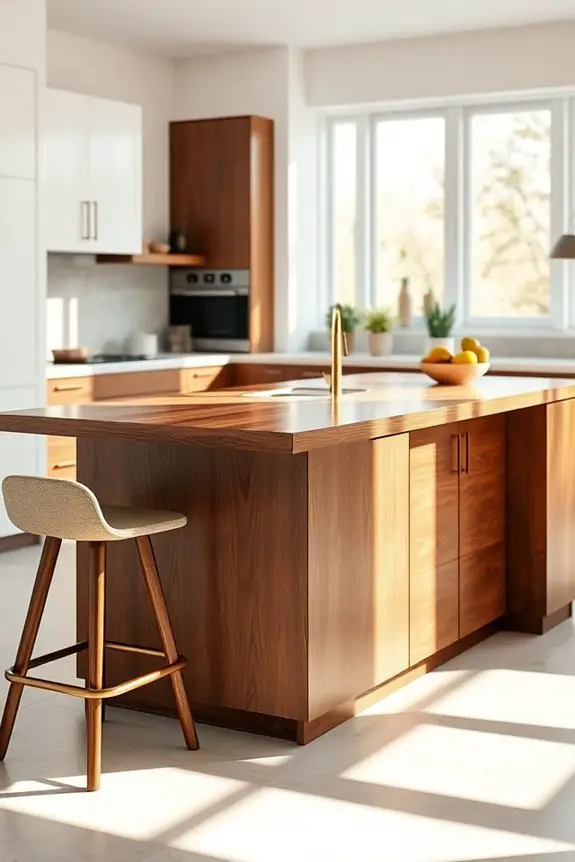 mid century modern kitchen island