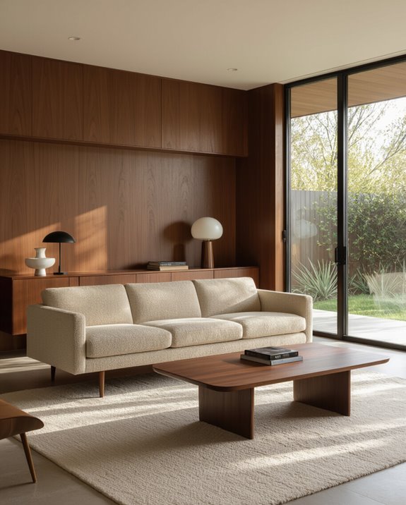 mid century modern living room