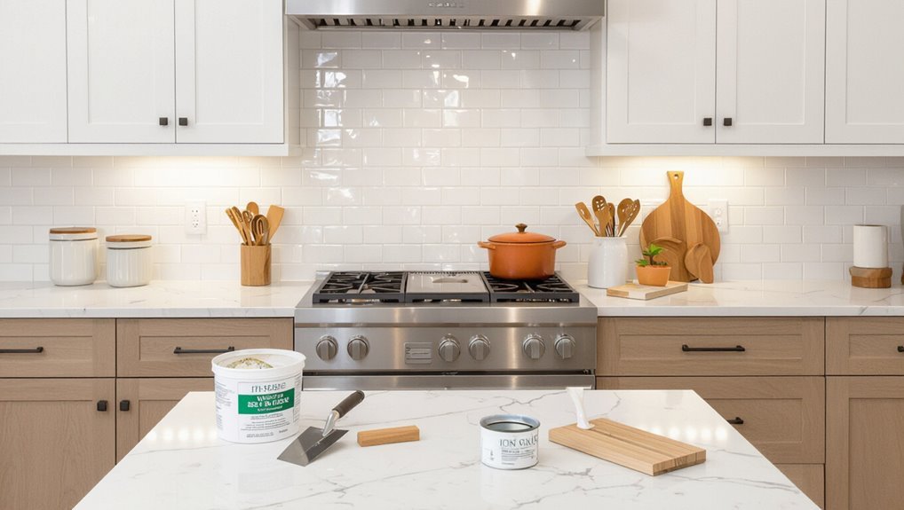 mid range backsplash installation project