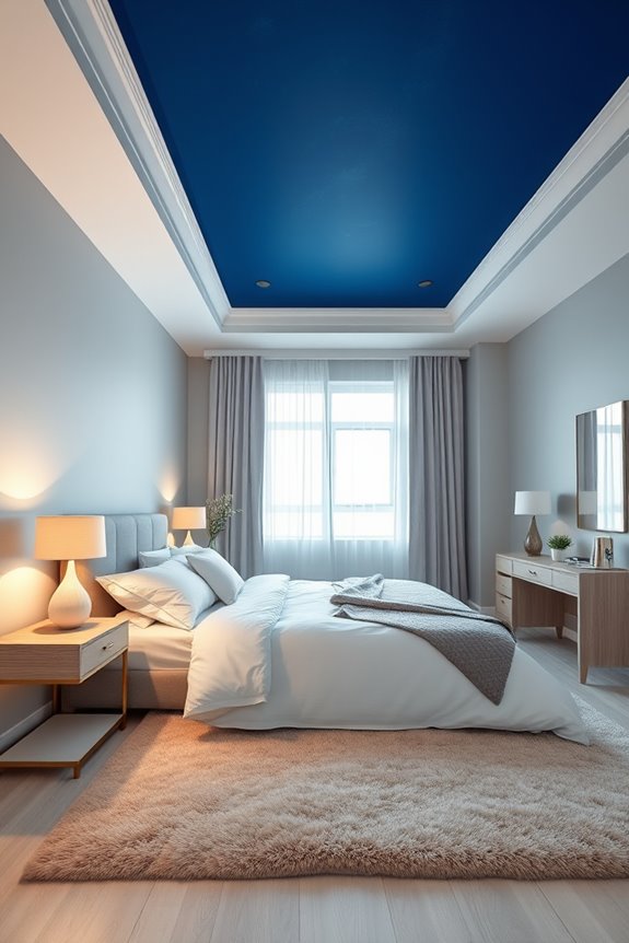 midnight blue ceiling elegance