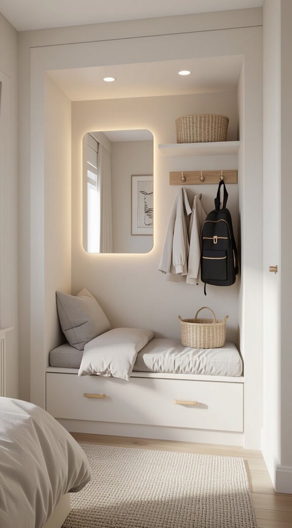 mini dressing area setup