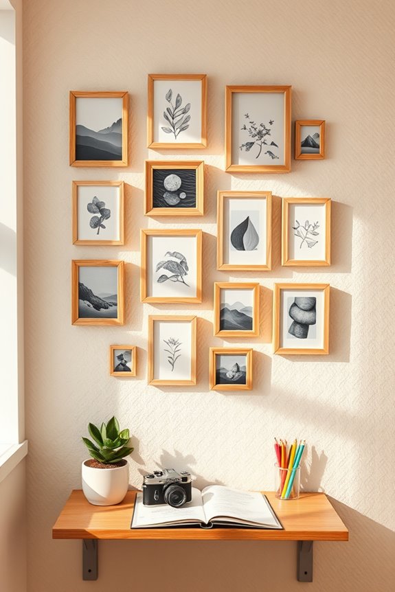 miniature art gallery setup