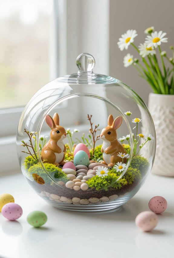 miniature bunny spring terrarium