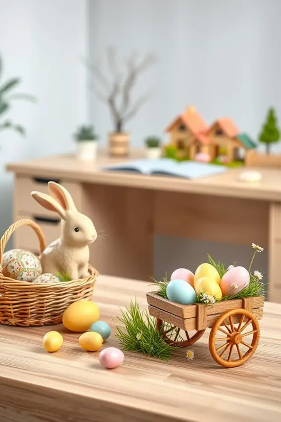 miniature easter scene decor
