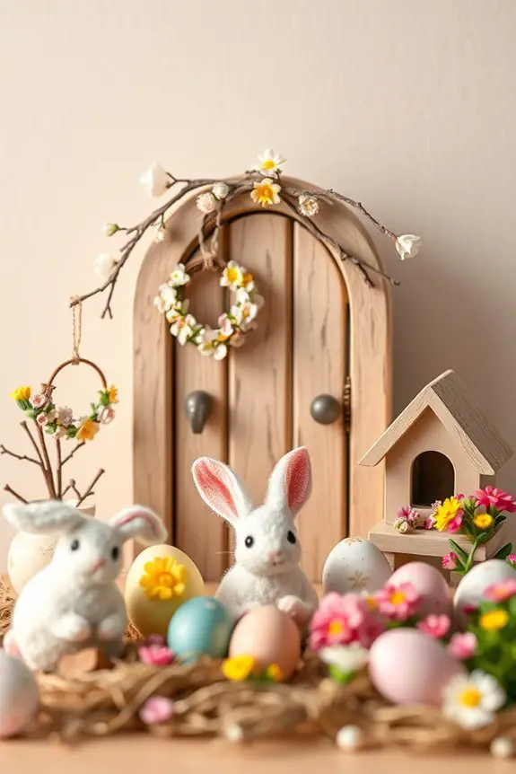 miniature easter scene display