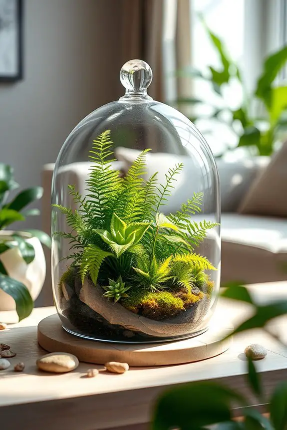 miniature ecosystems in glass