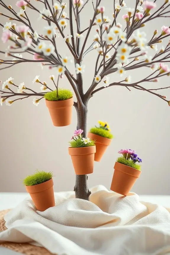 miniature flower pots decoration