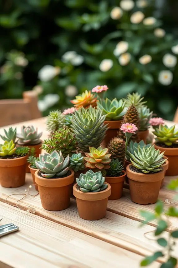miniature potted plant decorations
