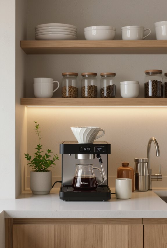 minimal zen coffee nook
