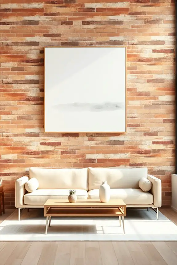 minimalist artwork meets brick