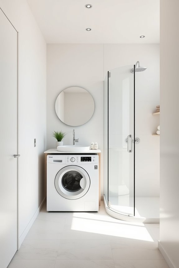 minimalist bathroom and laundry