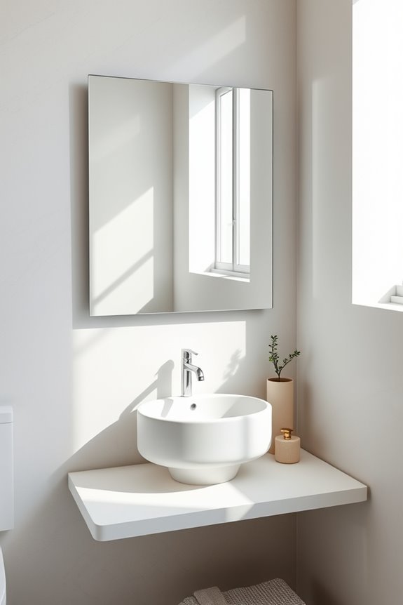 minimalist bathroom mirror design
