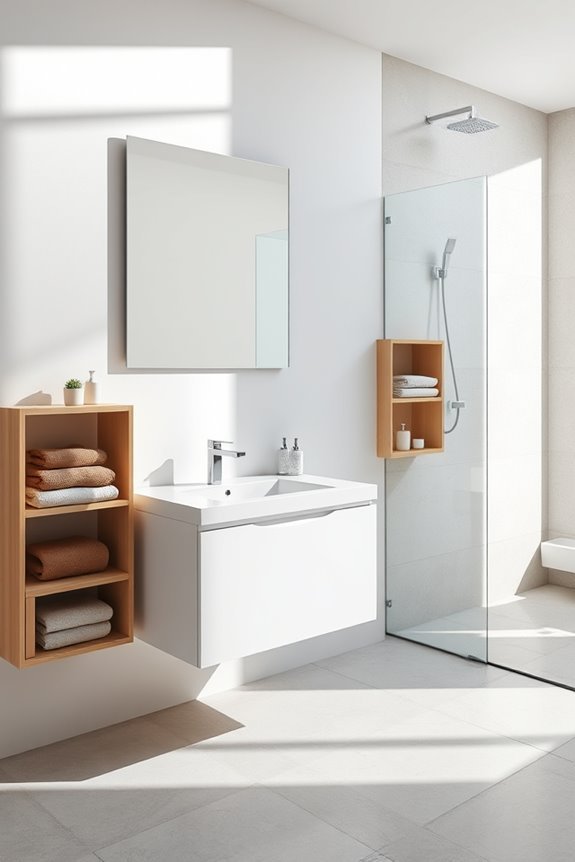 minimalist bathroom organization solutions