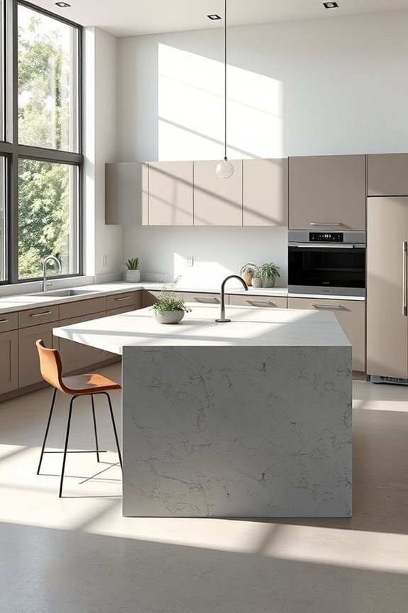 minimalist beton kitchen islands