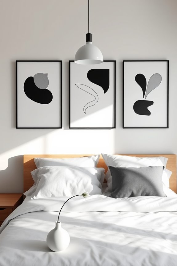 minimalist black and white decor