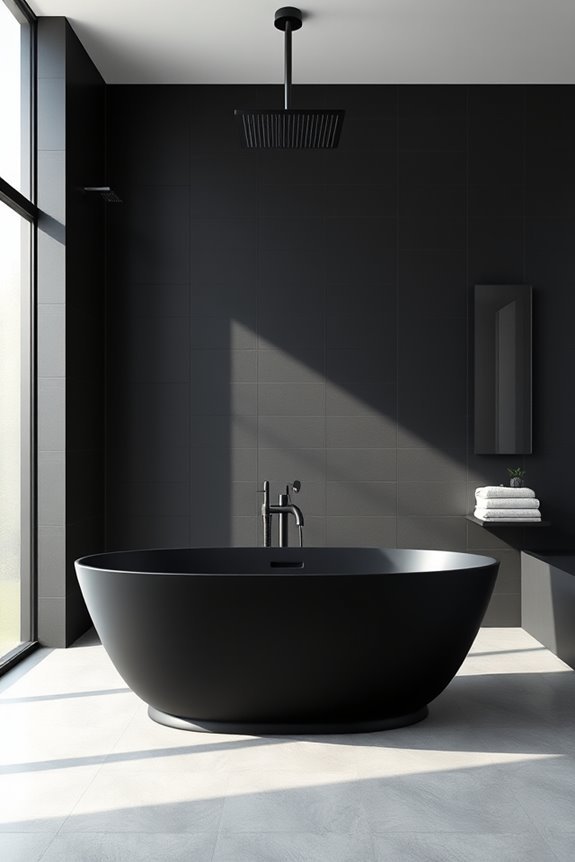 minimalist black bathroom design