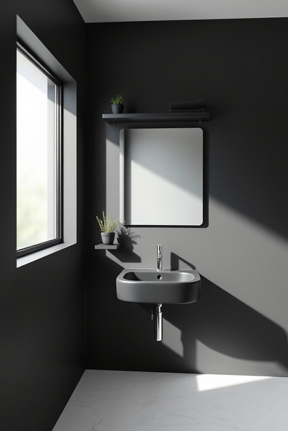 minimalist black shelving elegance
