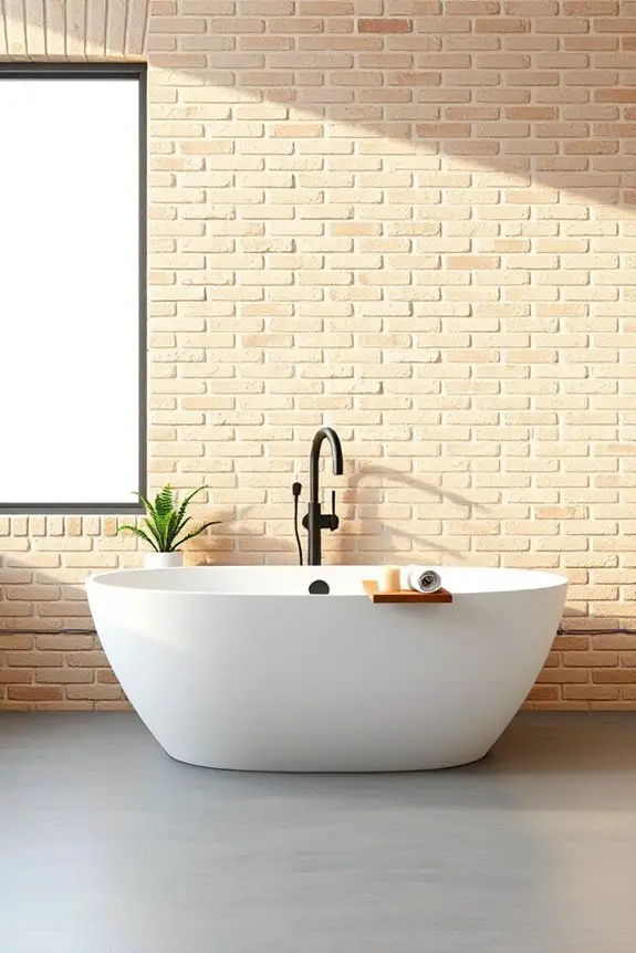 minimalist brick bathroom design