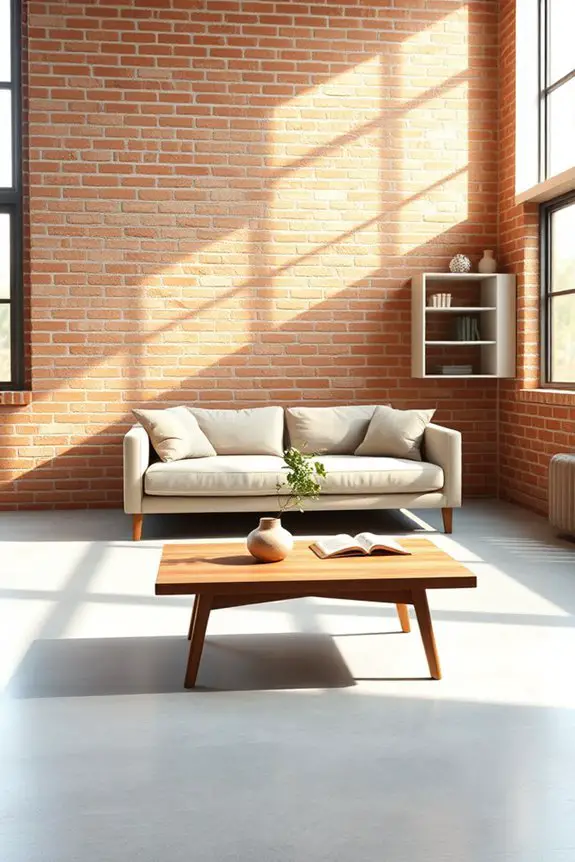 minimalist brick design accents