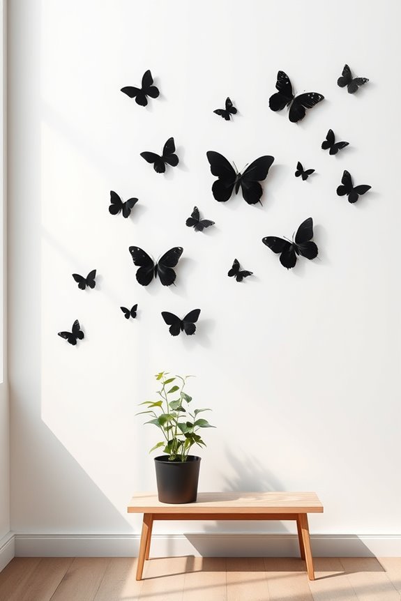 minimalist butterfly silhouette decor