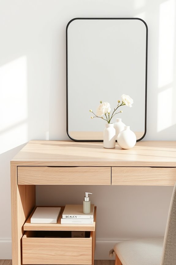 minimalist chic dressing table