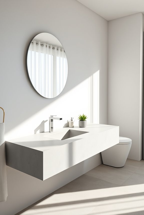 minimalist concrete vanity elegance