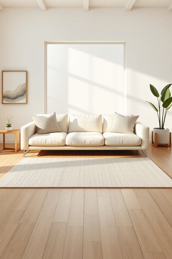 minimalist cream sofa decor