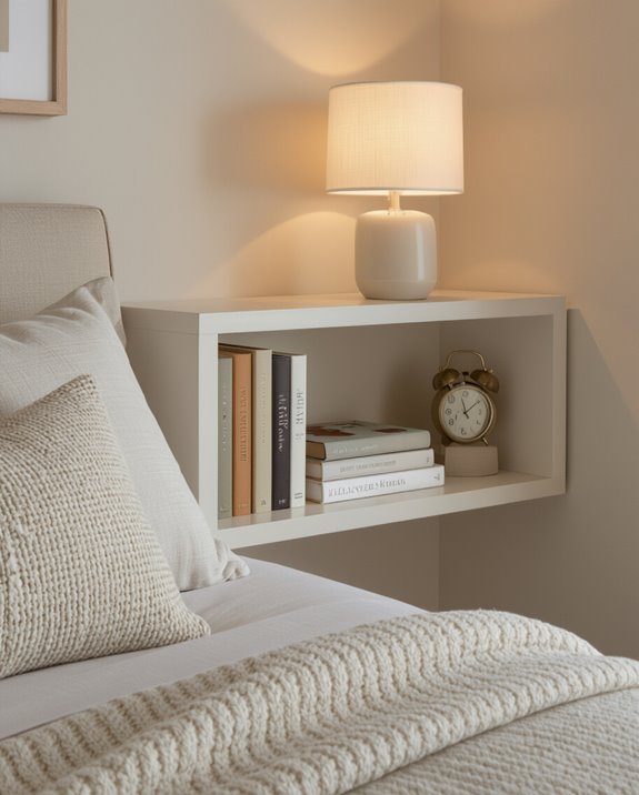 minimalist floating shelf design