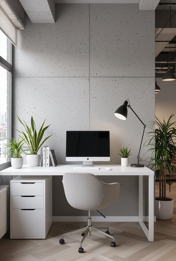 minimalist industrial concrete aesthetic
