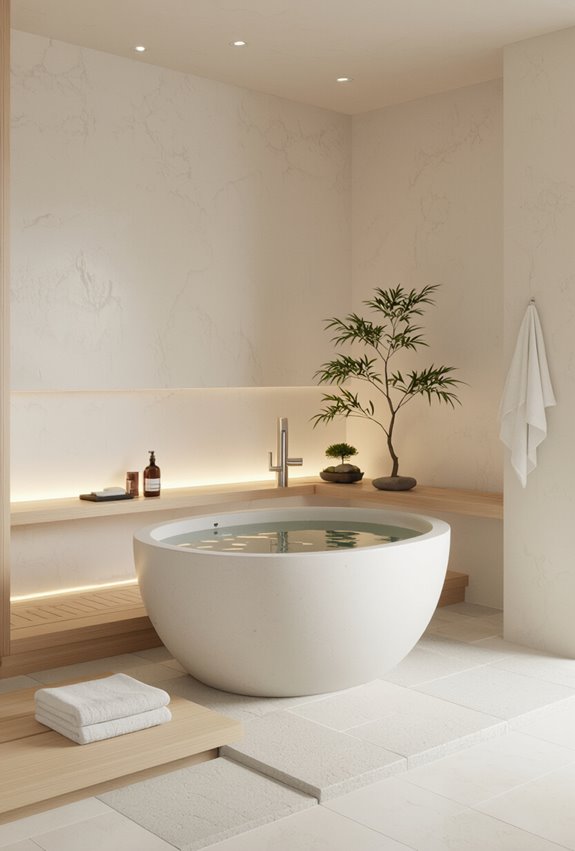 minimalist japanese soaking sanctuary