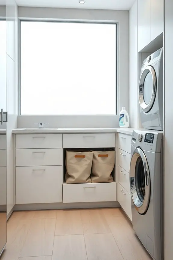 minimalist laundry storage solutions