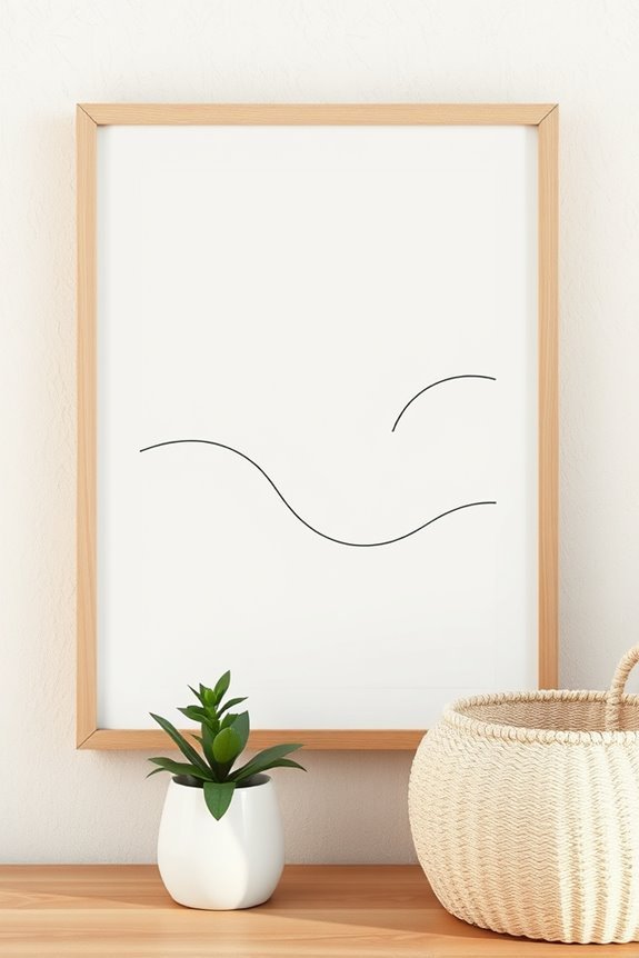minimalist line art decor