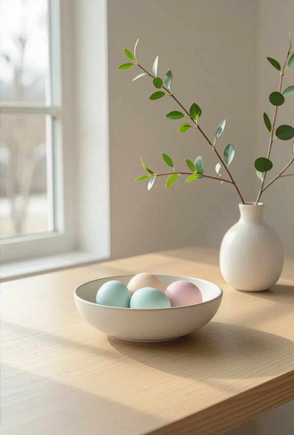minimalist neutral easter accents