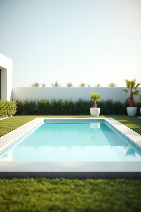 minimalist poolside serenity design