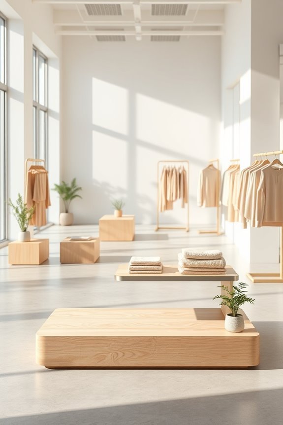 minimalist retail display fixtures