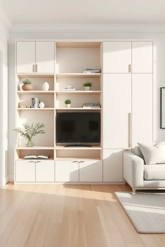 minimalist scandinavian built ins
