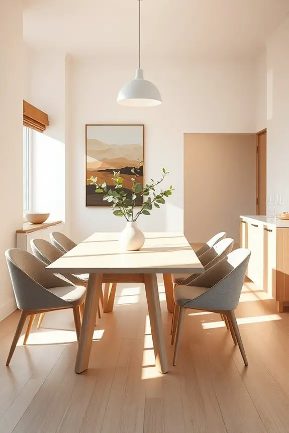 minimalist scandinavian dining design