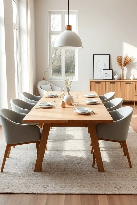 minimalist scandinavian dining elegance