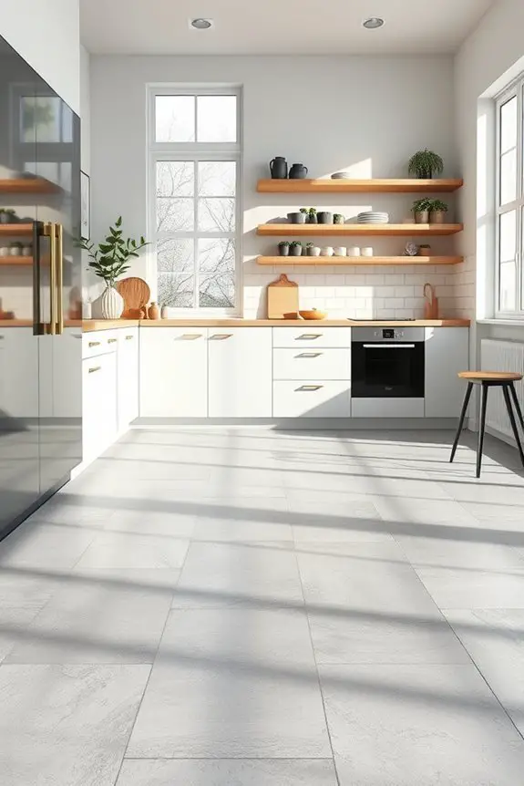 minimalist scandinavian grey tiles