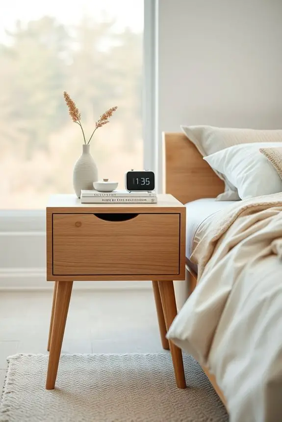 minimalist scandinavian nightstand design