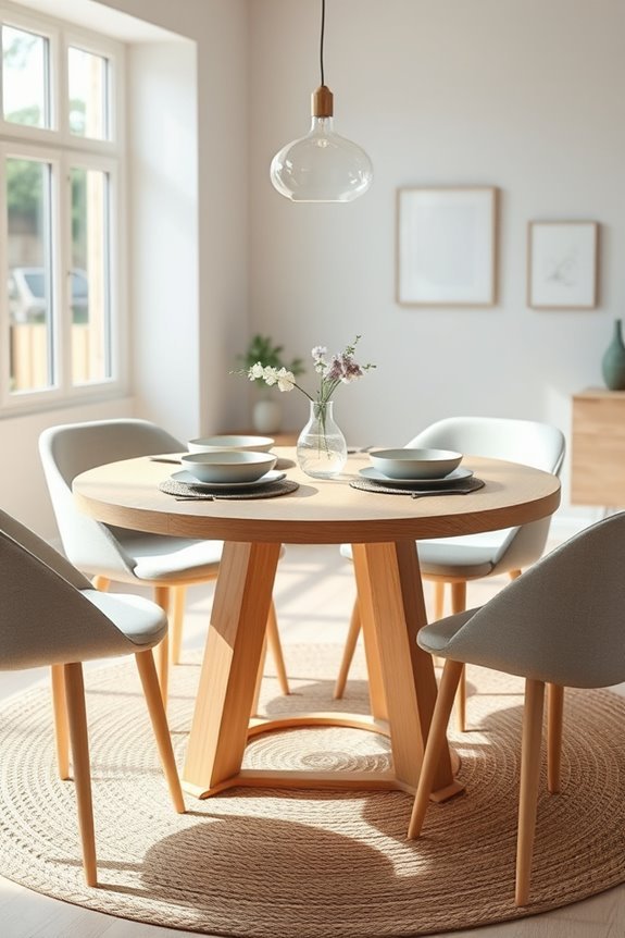 minimalist scandinavian round tables