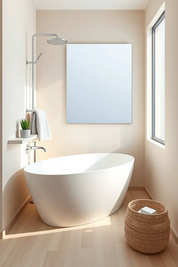 minimalist serene bathroom design