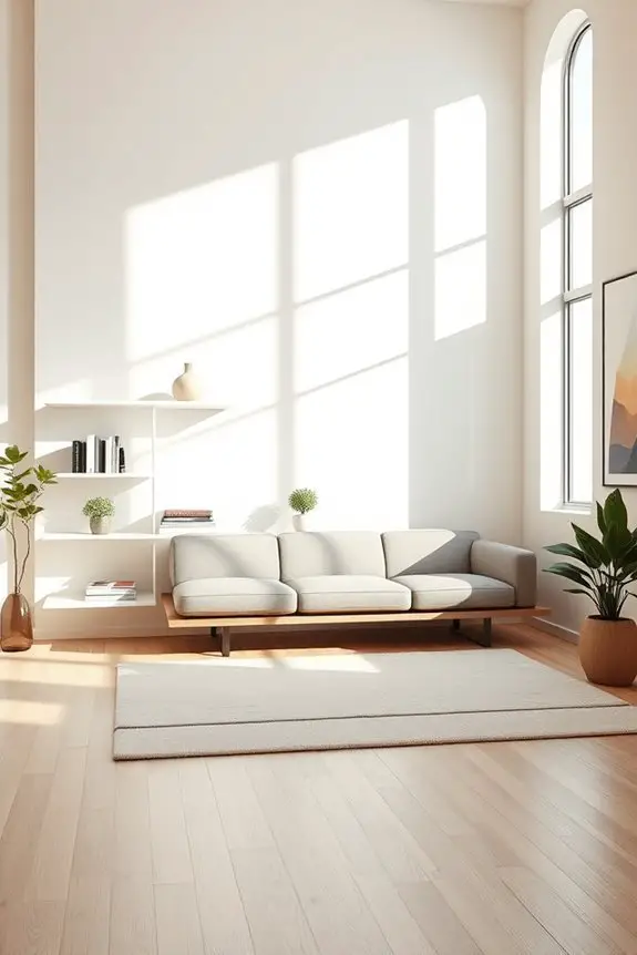 minimalist shelving for modernity