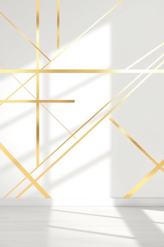 minimalist wall tape decor