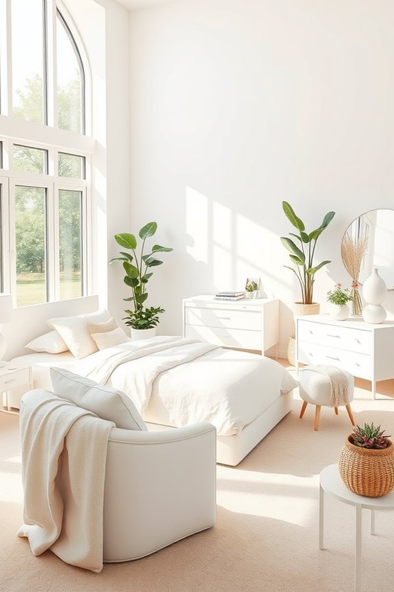 minimalist white furniture design