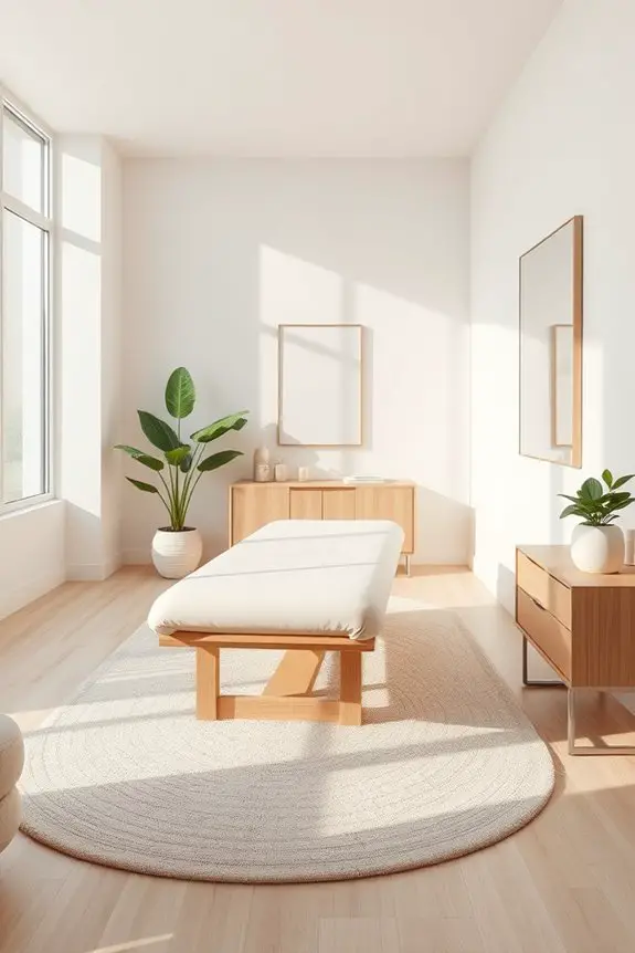 minimalist wood accented serenity