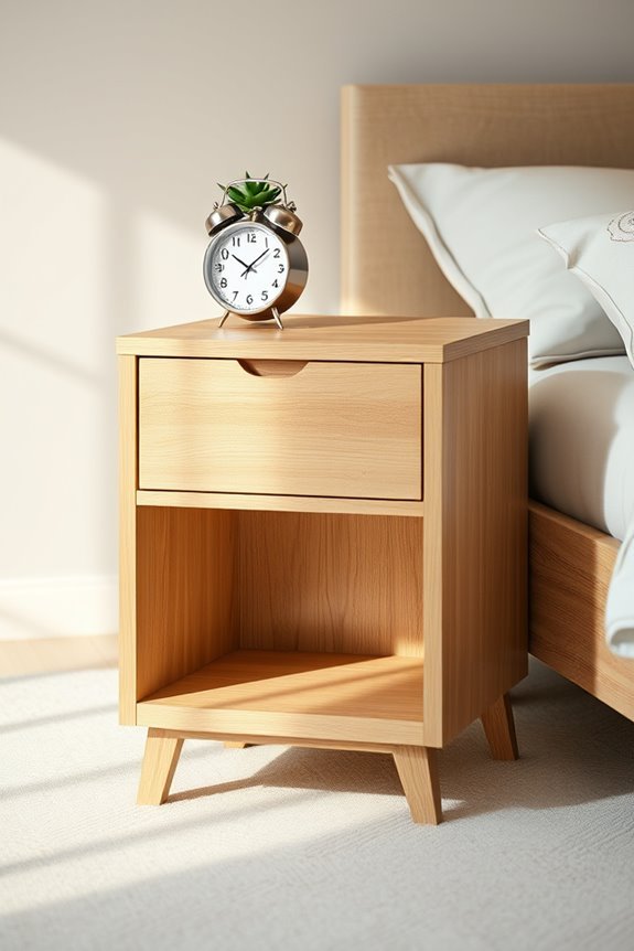 minimalist wooden bedside cabinets