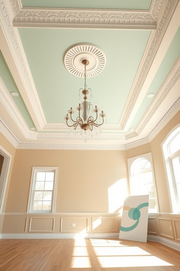 mint ceiling tranquil decor