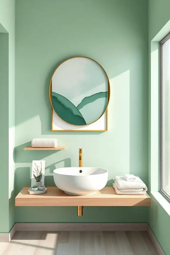 mint green bathroom decor